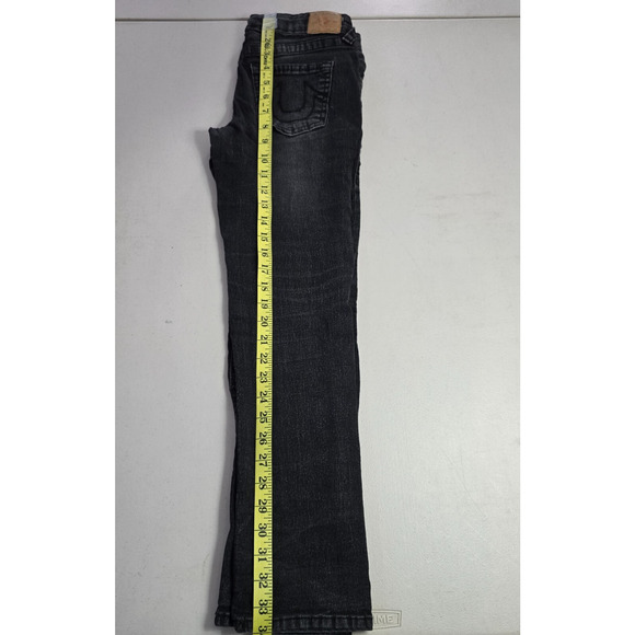 True Religion Gino Jeans Women's 10 Black Distressed Relaxed Slim - Picture 11 of 16